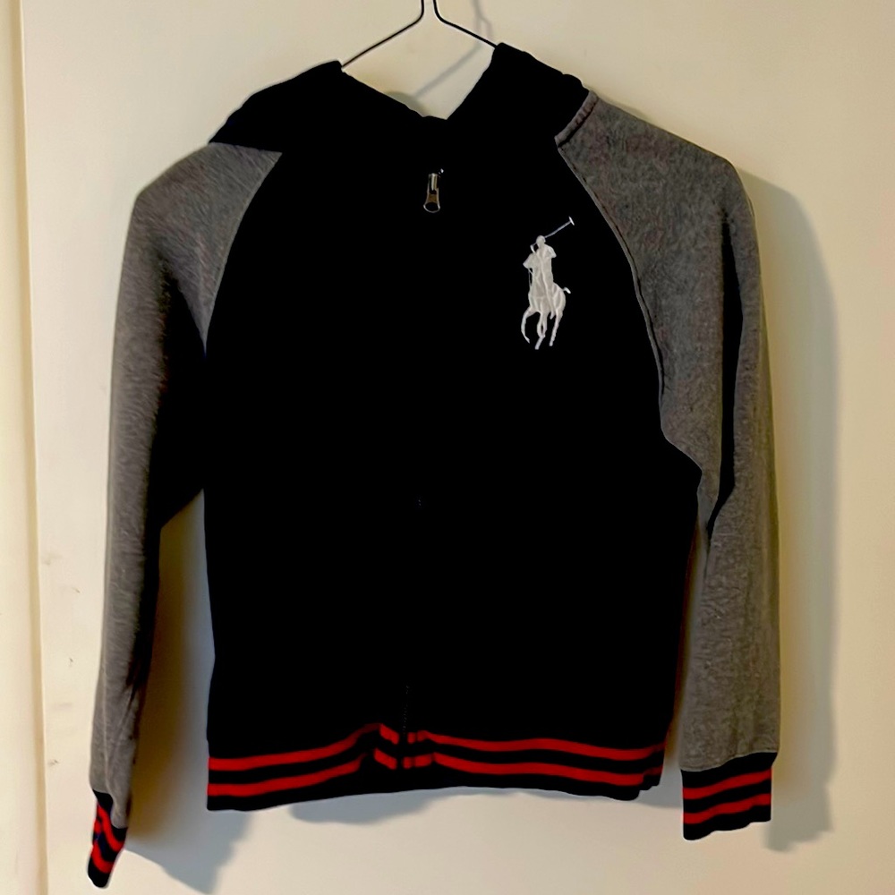 Boys Polo zip up hoodie size 10 -12